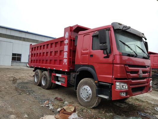 Camion Benne Howo d'occasion rouge 20CBM 371CV 375CV 6x4