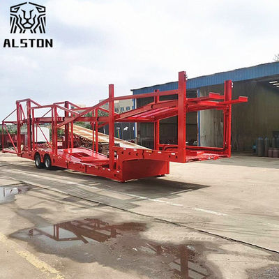 Trailers à deux essieux, trailers à squelette à 8 positions avec pont supérieur et bas
