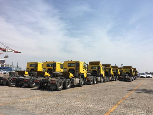 Les sièges neufs, 6x4, les camions à tracteur Howo, jaune, les camions à tracteur Howo.