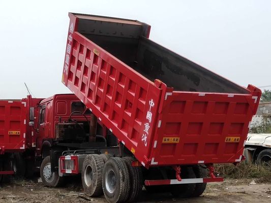 Camions bennes Howo d'occasion 6x4 à 10 roues, faible consommation d'huile