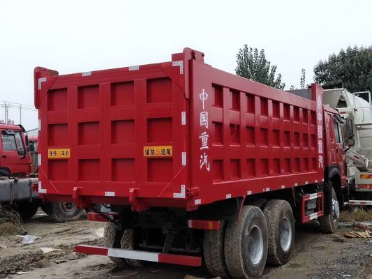 Camions bennes Howo d'occasion 6x4 à 10 roues, faible consommation d'huile