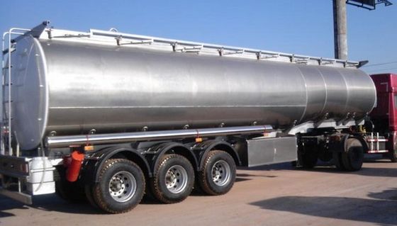 Trailer de réservoir de carburant diesel en acier inoxydable