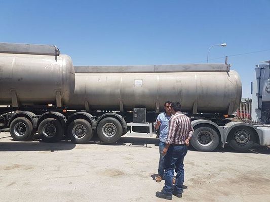 42m3 pétrolier semi-remorque, 3 axes en acier inoxydable