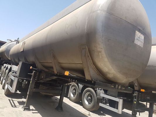 42m3 pétrolier semi-remorque, 3 axes en acier inoxydable
