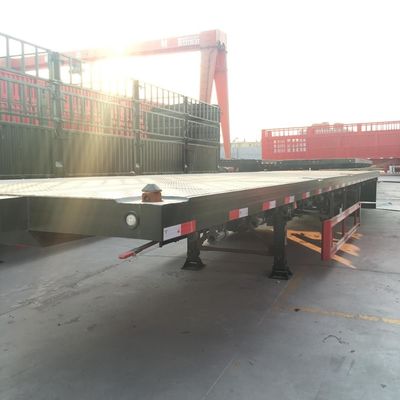Semi-remorque à plat de 40 tonnes utilisée pour conteneur de transport de 40 pieds