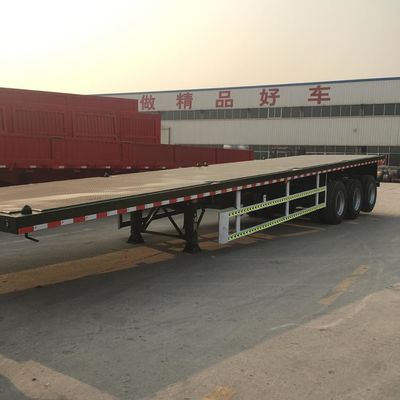 Semi-remorque à plat de 40 tonnes utilisée pour conteneur de transport de 40 pieds