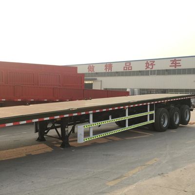 Semi-remorque à plat de 40 tonnes utilisée pour conteneur de transport de 40 pieds