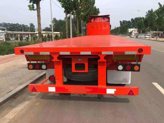 Semi-remorque plate-forme pour conteneurs d'occasion, semi-remorque plate-forme de 20/40 pieds