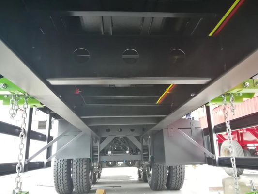 40 pieds 60 tonnes remorques semi-remorques plateaux d'occasion à trois essieux à vendre