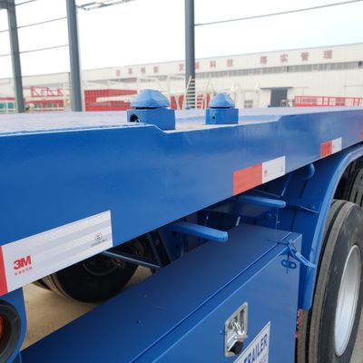 Trailers à plat d'acier d'occasion 40 pieds 3 essieux 40 tonnes