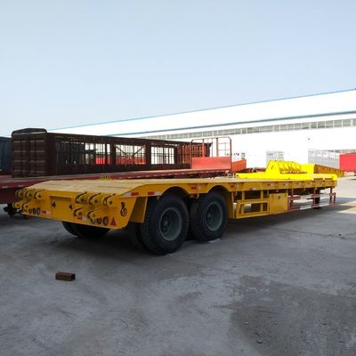 45 tonnes 2 essieux Heavy Duty Low Bed Trailer Suspension mécanique