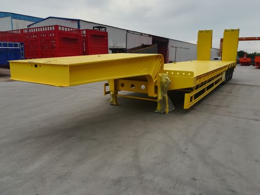 2 3 4 remorque hydraulique basse capacité à essieu pour le transport par bulldozer
