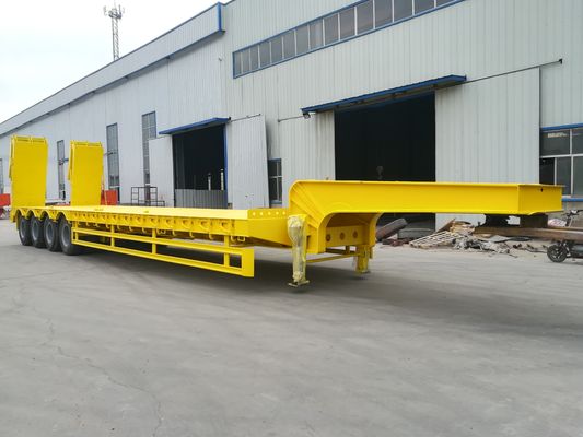 2 3 4 remorque hydraulique basse capacité à essieu pour le transport par bulldozer