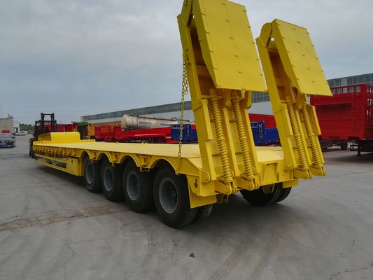 2 3 4 remorque hydraulique basse capacité à essieu pour le transport par bulldozer
