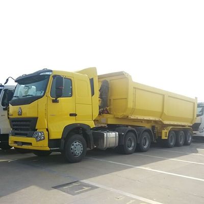 Remorque benne basculante à trois essieux pour le transport de sable 40 tonnes 50 tonnes