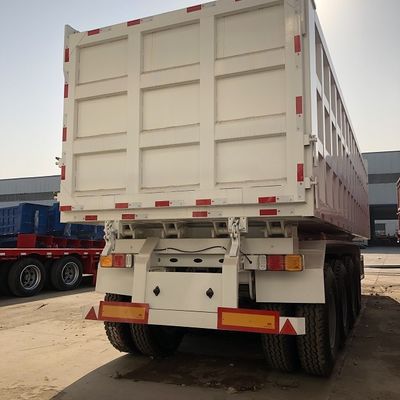 60T 80T remorques arrière, 4 essieux remorque arrière 35m3 40m3