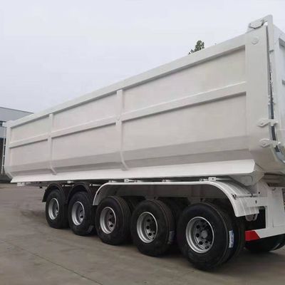 Semi-remorque benne 5 essieux 80T à suspension mécanique