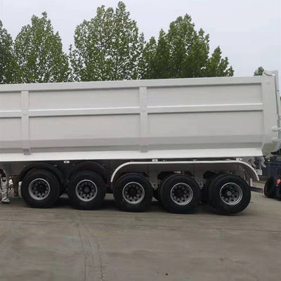 Semi-remorque benne 5 essieux 80T à suspension mécanique