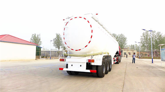 Remorque à ciment en vrac à triple essieu de 50 tonnes, semi-remorque à ciment en vrac